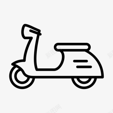 摩托车皮亚乔滑板车图标图标
