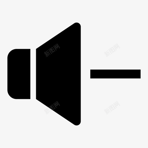 减小音量音频多媒体图标svg_新图网 https://ixintu.com 减小音量 声音 多媒体 扬声器 电影摄影机声音铃铛领带 音频