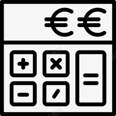 欧元兑换商业金融图标图标