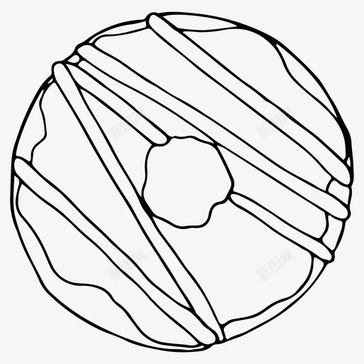 甜甜圈甜点食物图标svg_新图网 https://ixintu.com 甜点 甜甜圈 菜单 食物