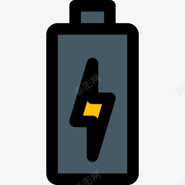 电池移动式6线性颜色图标图标