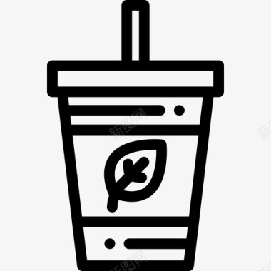 咖啡咖啡店40直线型图标图标