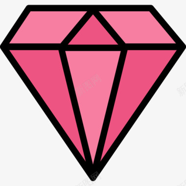 钻石商业79线性颜色图标图标
