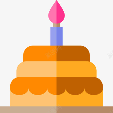 生日蛋糕生日15扁平图标图标