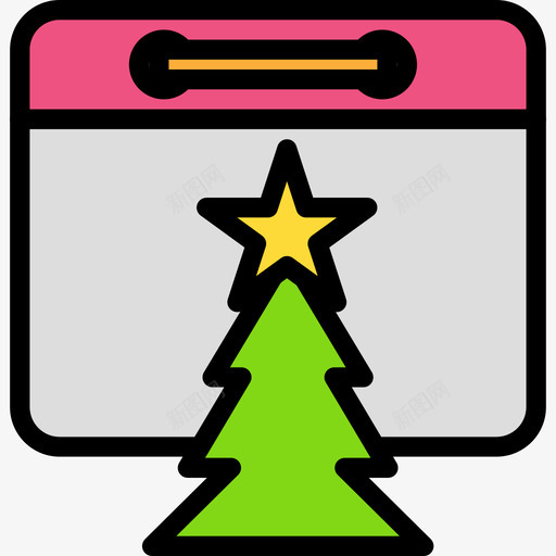 圣诞节假日27线性颜色图标svg_新图网 https://ixintu.com 假日27 圣诞节 线性颜色