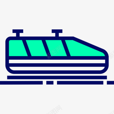 火车交通46绿影图标图标