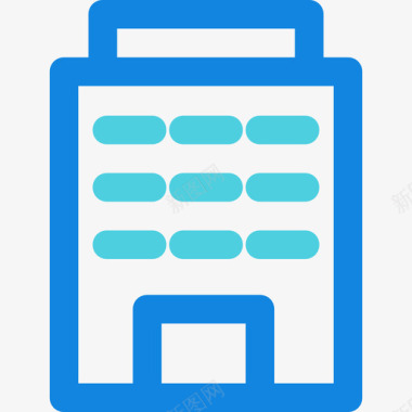 办公室58办公室直线蓝色图标图标