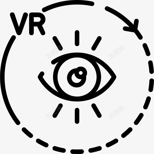 360度虚拟现实31线性图标svg_新图网 https://ixintu.com 360度 线性 虚拟现实31