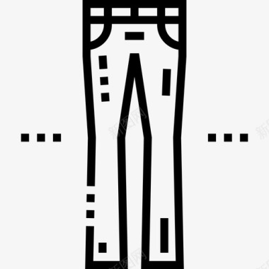 直筒中腰裤子裤子秋装4件直筒图标图标
