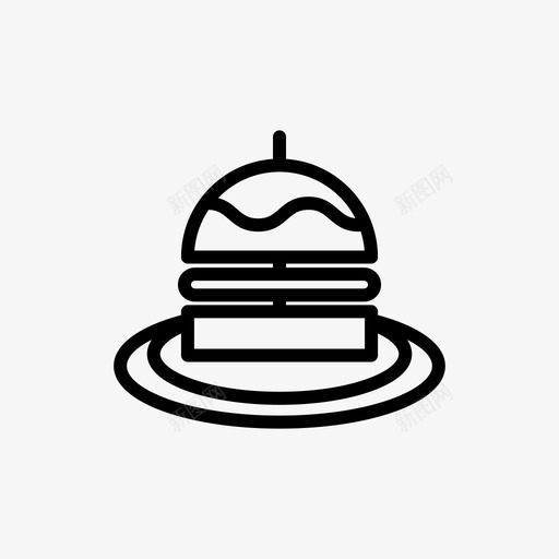 汉堡芝士汉堡三明治图标svg_新图网 https://ixintu.com 三明治 汉堡 派对庆祝 芝士汉堡