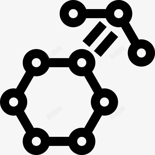 分子化学13线性图标svg_新图网 https://ixintu.com 分子 化学13 线性