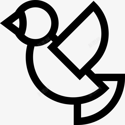 鸽子和平人权5直系图标svg_新图网 https://ixintu.com 和平人权5 直系 鸽子