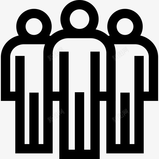 团队人力资源18直线型图标svg_新图网 https://ixintu.com 人力资源18 团队 直线型