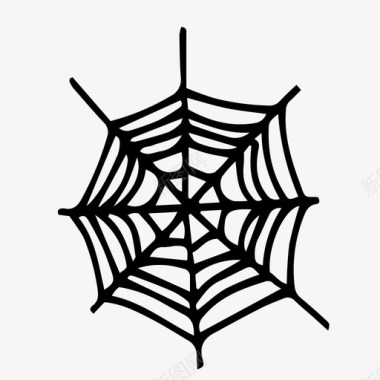 蜘蛛网万圣节涂鸦图标图标