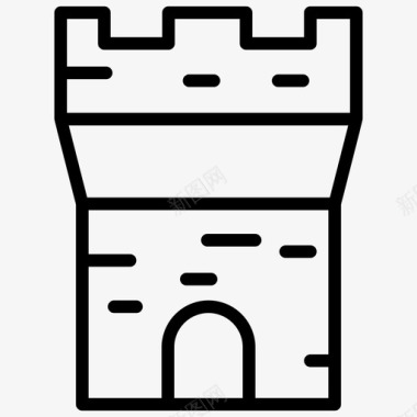 城堡堡垒要塞图标图标