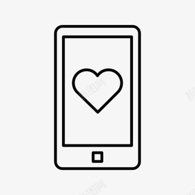 电话爱情智能手机图标图标