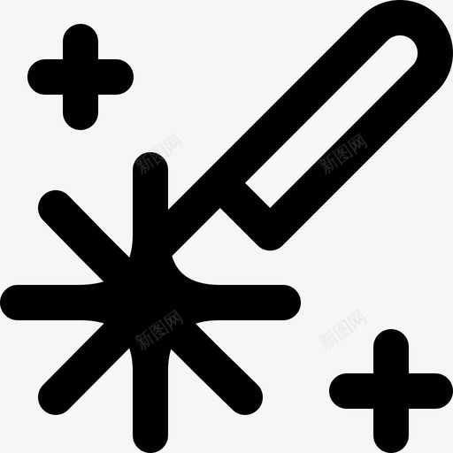 魔杖编辑工具9轮廓图标svg_新图网 https://ixintu.com 编辑工具9 轮廓 魔杖