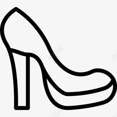 高跟鞋女鞋3直线型图标图标
