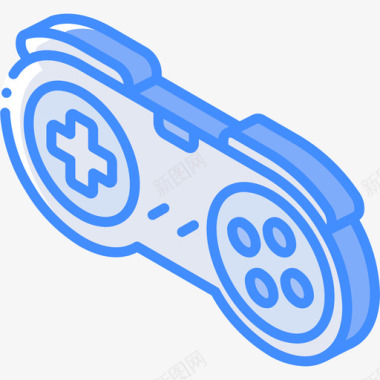 游戏控制器techiso蓝色图标图标
