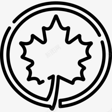 加拿大航空运输标识2直线图标图标