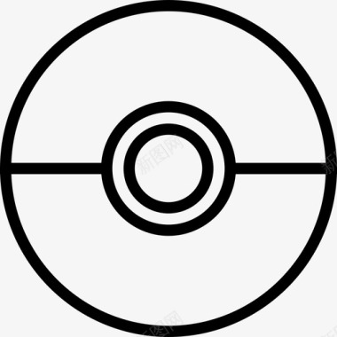 Pokeball游戏20线性图标图标