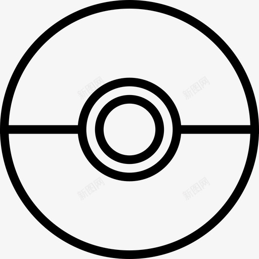 Pokeball游戏20线性图标svg_新图网 https://ixintu.com Pokeball 游戏20 线性