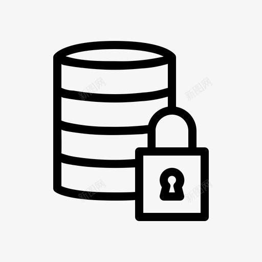 数据库锁策略隐私图标svg_新图网 https://ixintu.com 安全 数据库锁 策略 隐私 隐私策略