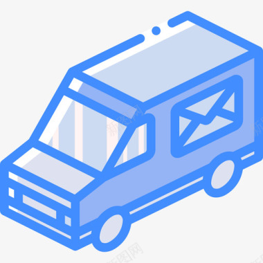 运输卡车包装和运输蓝色图标图标