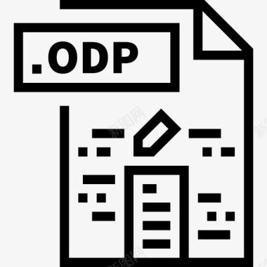 Odp文件25线性图标图标