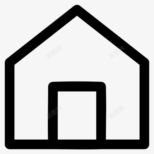 家庭地址建筑图标svg_新图网 https://ixintu.com 地址 家庭 建筑 房子 简历