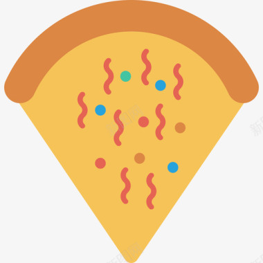 披萨片食物59扁平图标图标