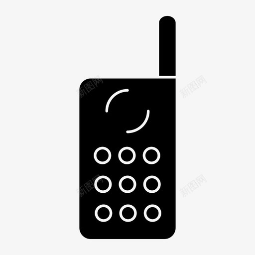 无线电话通信扬声器图标svg_新图网 https://ixintu.com 办公业务字形 扬声器 无线电话 谈话 通信
