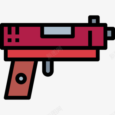枪玩具26线颜色图标图标