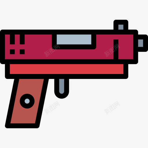 枪玩具26线颜色图标svg_新图网 https://ixintu.com 枪 玩具26 线颜色