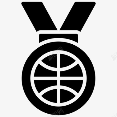 篮球奖章冠军金牌图标图标