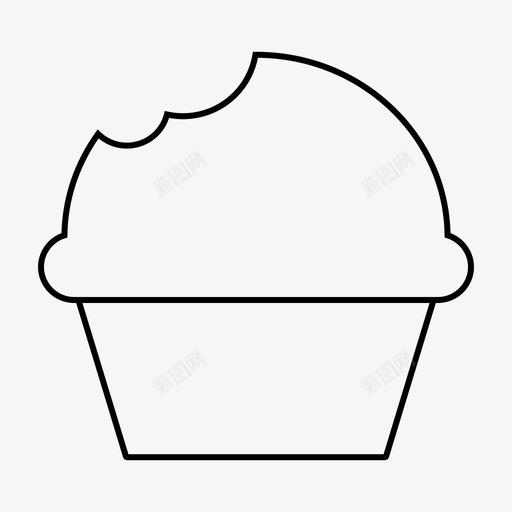 纸杯蛋糕面包店甜点图标svg_新图网 https://ixintu.com 松饼 派对庆典 甜点 纸杯蛋糕 面包店