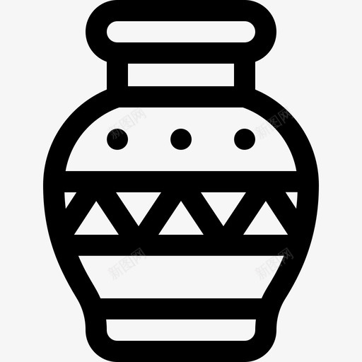 花瓶复古装饰11线状图标svg_新图网 https://ixintu.com 复古装饰11 线状 花瓶
