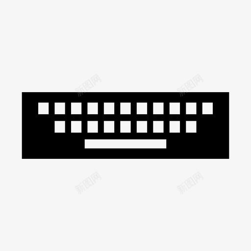 键盘硬件技术图标svg_新图网 https://ixintu.com 办公字形 工作 打字 技术 硬件 键盘