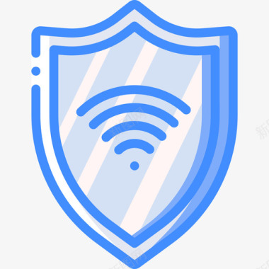挂锁数据安全9蓝色图标图标