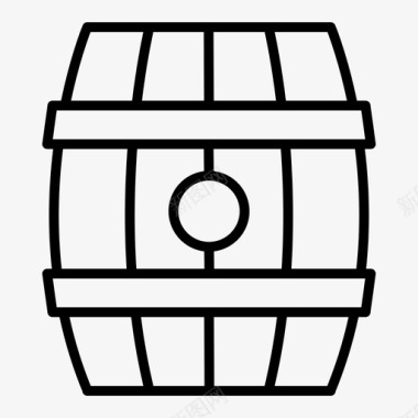 酒桶啤酒桶葡萄酒桶图标图标