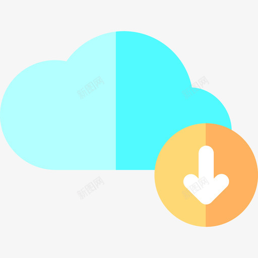 云计算数据库5平面图标svg_新图网 https://ixintu.com 云计算 平面 数据库5
