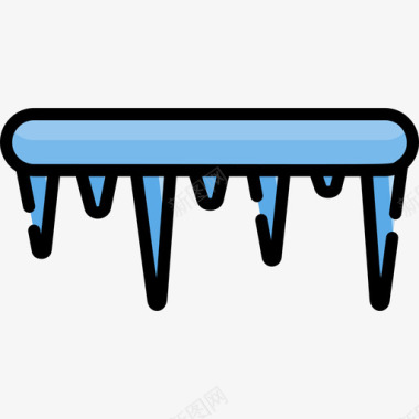 冰柱冬季自然11线状颜色图标图标