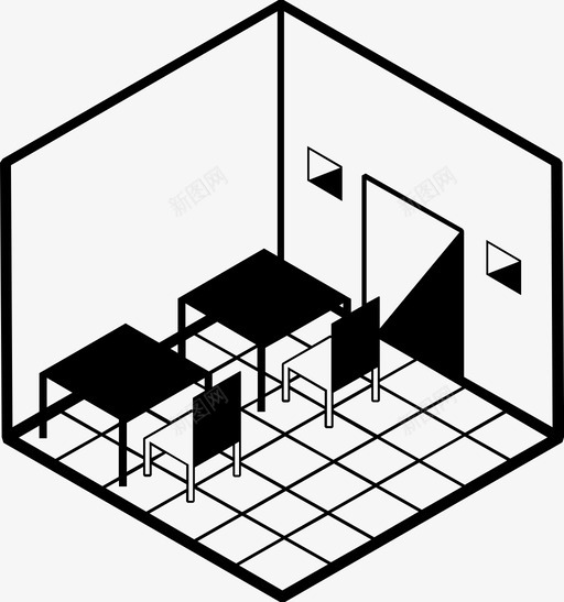 房间地板住宿图标svg_新图网 https://ixintu.com 仓库 住宿 地板 墙壁 房间