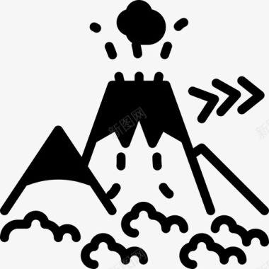 火山景观29填充图标图标