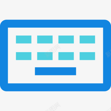 键盘展开27线形蓝色图标图标