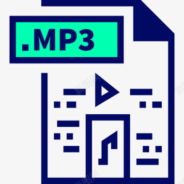 Mp3文件24绿影图标图标