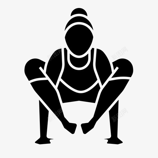 瑜伽姿势体式健身图标svg_新图网 https://ixintu.com 体式 健身 推肩 瑜伽姿势
