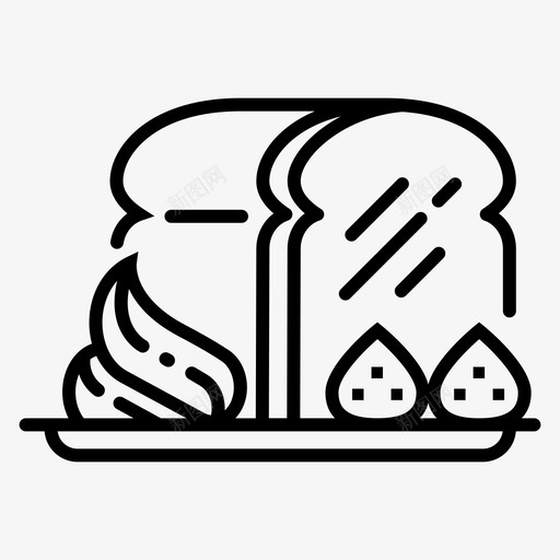 蜂蜜吐司面包甜点图标svg_新图网 https://ixintu.com 甜点 甜点和甜点 蜂蜜吐司 面包
