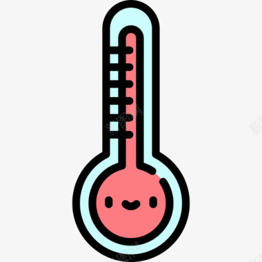 温度计兽医6线性颜色图标图标