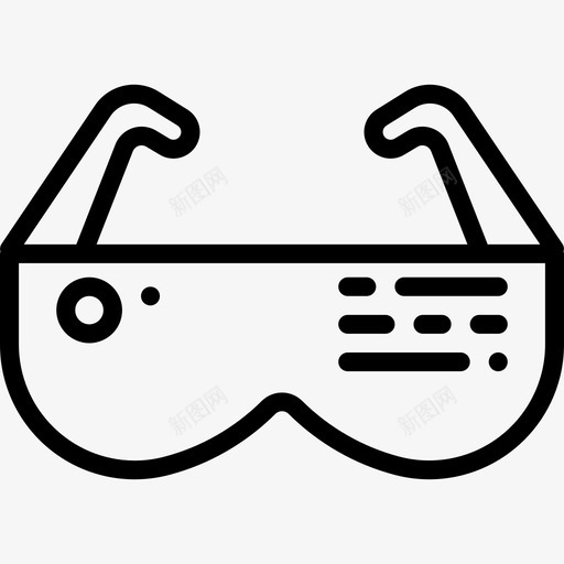 Ar眼镜未来科技5线性图标svg_新图网 https://ixintu.com Ar眼镜 未来科技5 线性